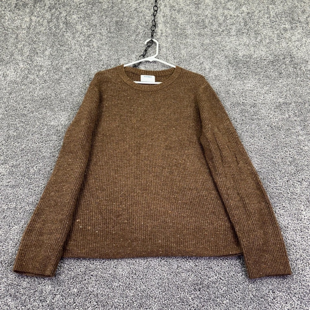 Old Navy Sweater Womens XL Brown Knit Crew Neck Pullover Long Sleeve Casual
